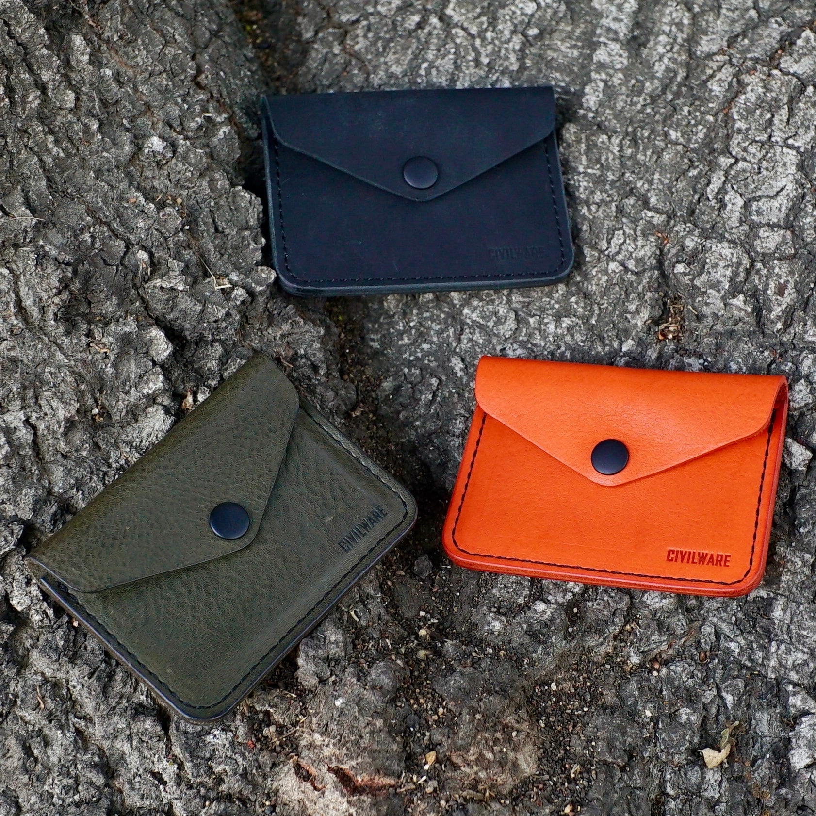 LEATHER ID SNAP WALLETS